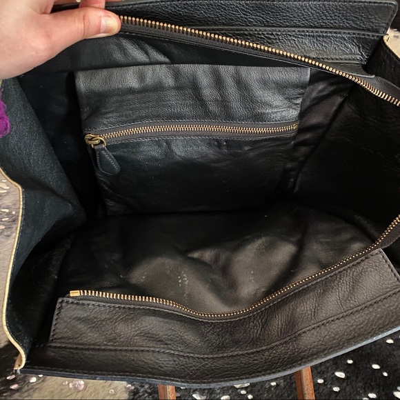 Celine Natural Canvas and Leather Luggage Tote Bag - Picture 4 of 14